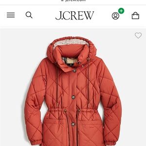 Limited edition JCrew x Barbour Orinsay quilted Jacket